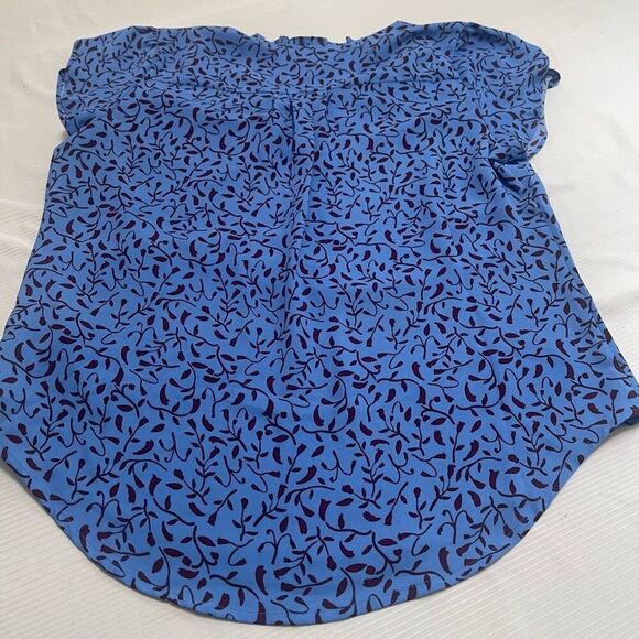 NWT 41 Hawthorn Tiffany Blue Top Blouse Tulip Sleeve Size Medium New - Picture 4 of 5